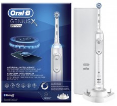 BRAUN Oral-B Genius X Sensi fejjel premium elektromos fogkefe - fehér + pótfej tartóval Szépségápolás / Egészség - Száj / fog ápolás - Elektromos fogkefe - 361703