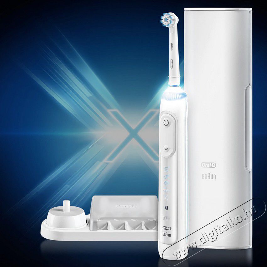 BRAUN Oral-B Genius X Sensi fejjel premium elektromos fogkefe - fehér + pótfej tartóval Szépségápolás / Egészség - Száj / fog ápolás - Elektromos fogkefe - 361703