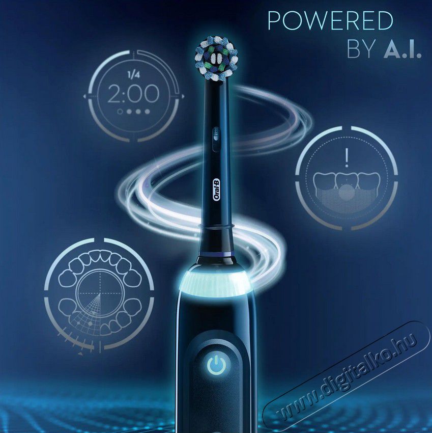 BRAUN Oral-B Genius X CA fejjel premium elektromos fogkefe - szürke + pótfej tartóval Szépségápolás / Egészség - Száj / fog ápolás - Elektromos fogkefe - 361705