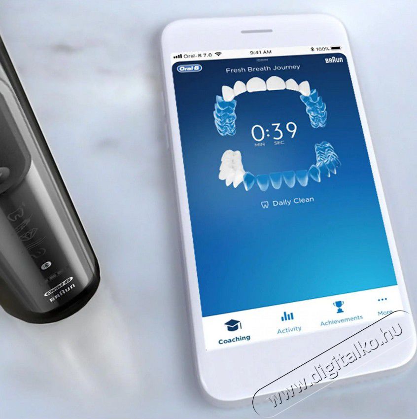 BRAUN Oral-B Genius X CA fejjel premium elektromos fogkefe - szürke + pótfej tartóval Szépségápolás / Egészség - Száj / fog ápolás - Elektromos fogkefe - 361705