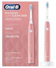 BRAUN Oral-B Pulsonic Slim Clean 2000 elektromos fogkefe pink Szépségápolás / Egészség - Száj / fog ápolás - Elektromos fogkefe - 364056