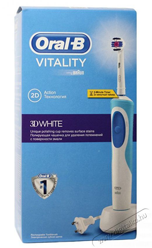 BRAUN Oral-B D12.513 Vitality 2D Action 3D White elektromos fogkefe Szépségápolás / Egészség - Száj / fog ápolás - Elektromos fogkefe - 331563