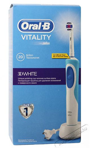 BRAUN Oral-B D12.513 Vitality 2D Action 3D White elektromos fogkefe Szépségápolás / Egészség - Száj / fog ápolás - Elektromos fogkefe - 331563