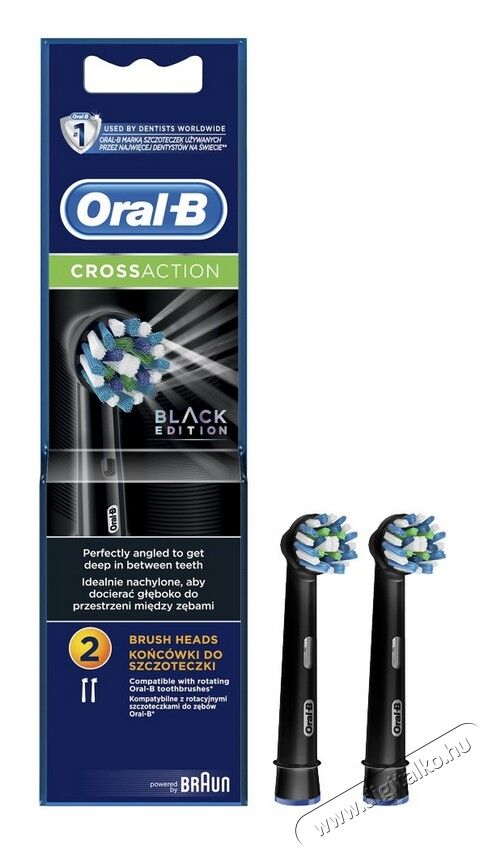 BRAUN Oral-B EB50BK-2 Cross Action pótfej 2 db Szépségápolás / Egészség - Száj / fog ápolás - Kiegészítő - 342700