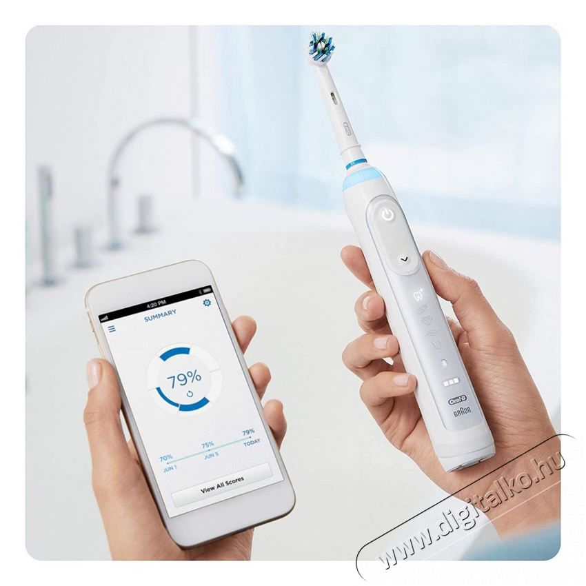 BRAUN Oral-B Pro 10000 fehér elektromos fogkefe Sensi fejjel Szépségápolás / Egészség - Száj / fog ápolás - Elektromos fogkefe - 342705
