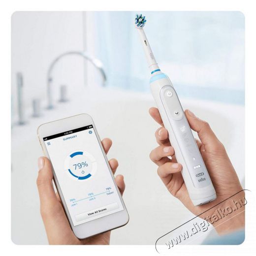 BRAUN Oral-B Pro 10000 fehér elektromos fogkefe Sensi fejjel Szépségápolás / Egészség - Száj / fog ápolás - Elektromos fogkefe - 342705