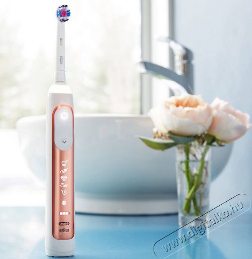 BRAUN Pro 9000 Cross Action elektromos fogkefe fejjel - rozéarany Szépségápolás / Egészség - Száj / fog ápolás - Elektromos fogkefe - 326139