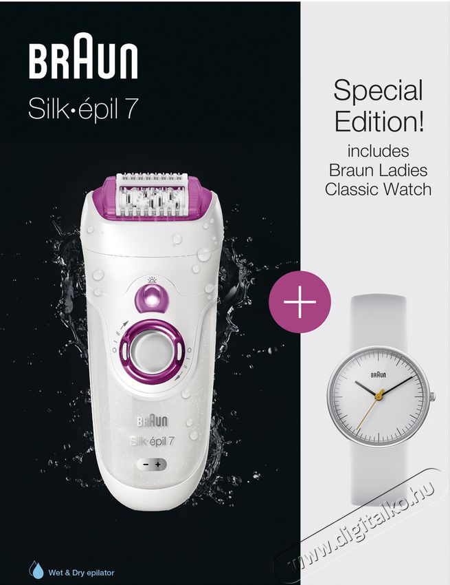 BRAUN SE7-521GS epilátor + Braun női karóra Szépségápolás / Egészség - Szőrtelenítő / borotva - Női szőrtelenítő - 362685