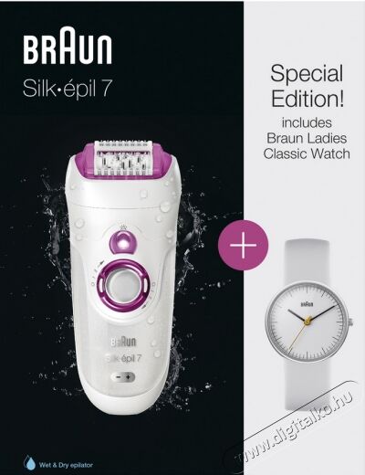 BRAUN SE7-521GS epilátor + Braun női karóra Szépségápolás / Egészség - Szőrtelenítő / borotva - Női szőrtelenítő - 362685