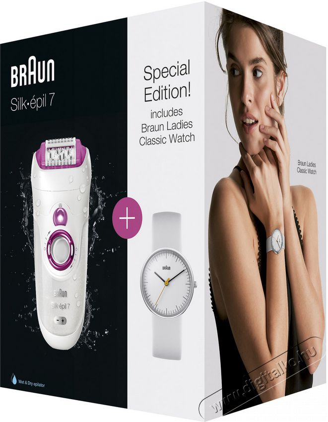 BRAUN SE7-521GS epilátor + Braun női karóra Szépségápolás / Egészség - Szőrtelenítő / borotva - Női szőrtelenítő - 362685