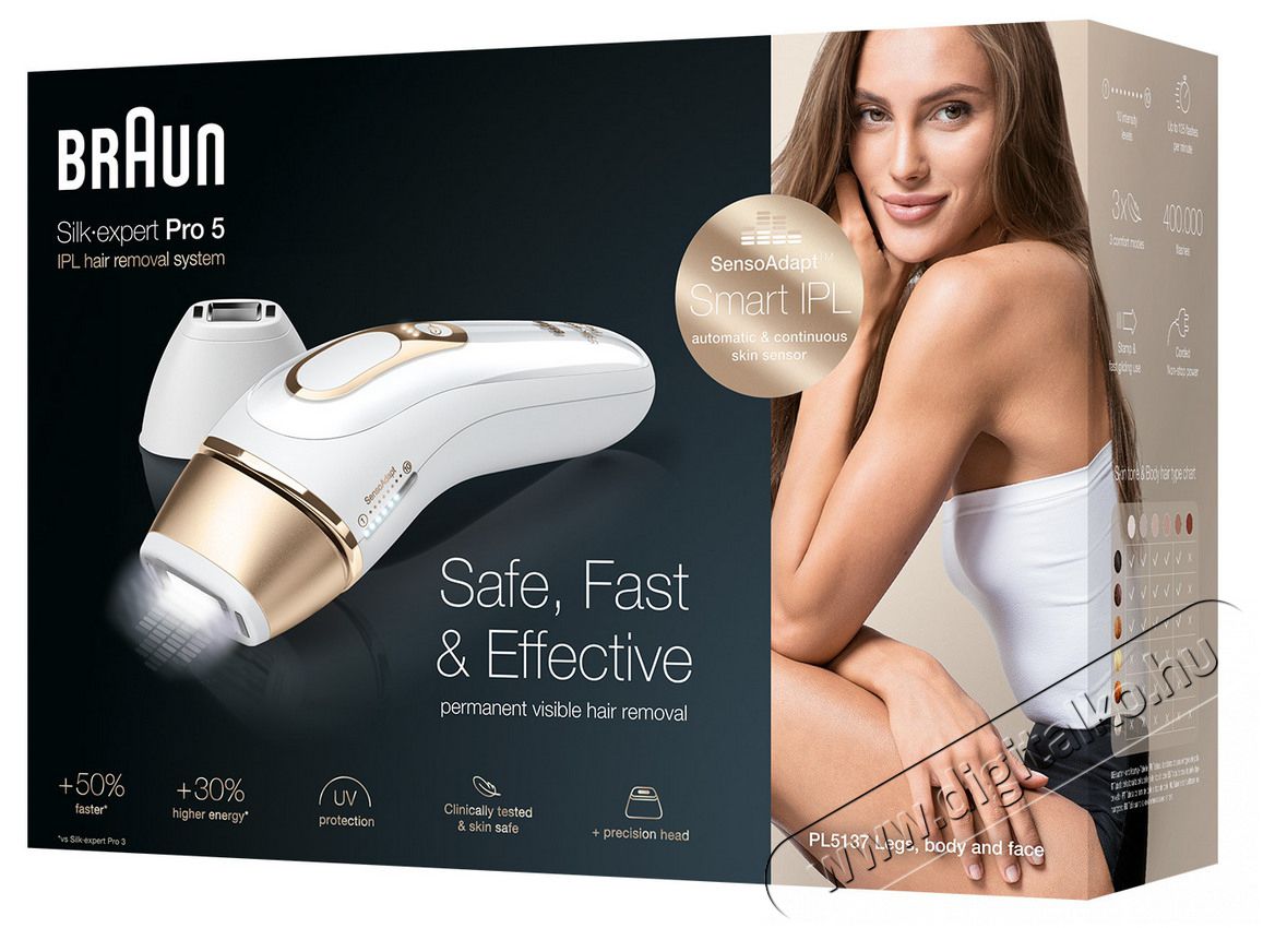BRAUN Silk-Expert IPL PL5137 villan&oacute;f&eacute;nyes szőrtelen&iacute;tő Sz&eacute;ps&eacute;g&aacute;pol&aacute;s / Eg&eacute;szs&eacute;g - Szőrtelen&iacute;tő / borotva - Tart&oacute;s szőrtelen&iacute;tő - 363895