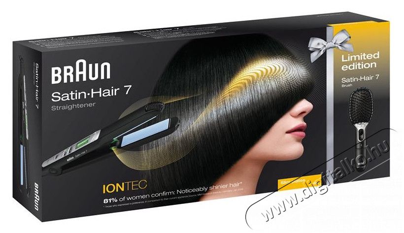 BRAUN ES2 hajvasaló + SB1 Satin Hair brush hajkefe Szépségápolás / Egészség - Hajápolás - Hajvasaló / egyenesítő - 289877