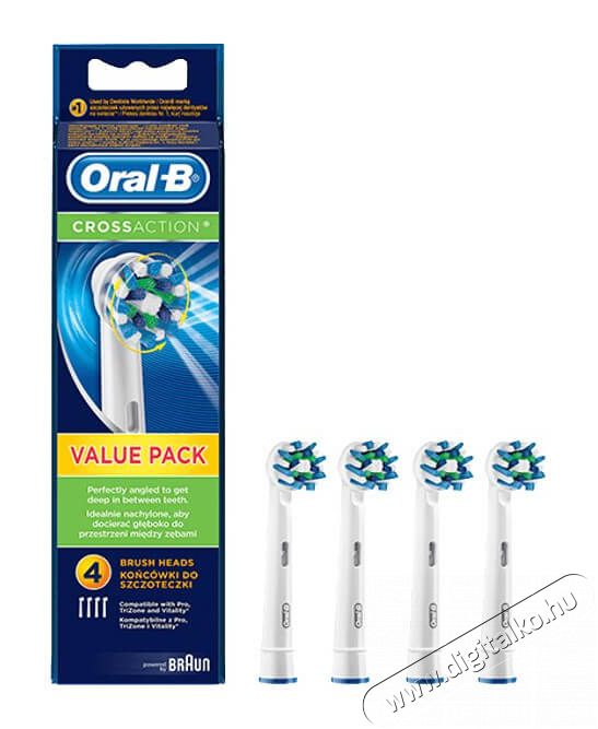 BRAUN Oral-B EB50BK-4 Cross Action pótfej 4 db Szépségápolás / Egészség - Száj / fog ápolás - Kiegészítő - 342701