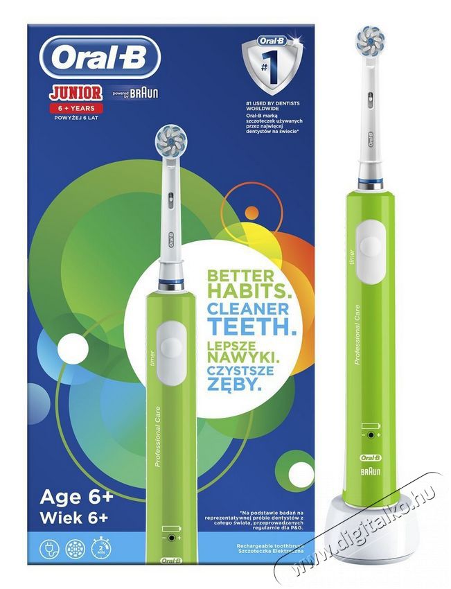 BRAUN Oral-B Pro 400 Junior elektromos fogkefe Sensi fejjel Szépségápolás / Egészség - Száj / fog ápolás - Elektromos fogkefe - 342709