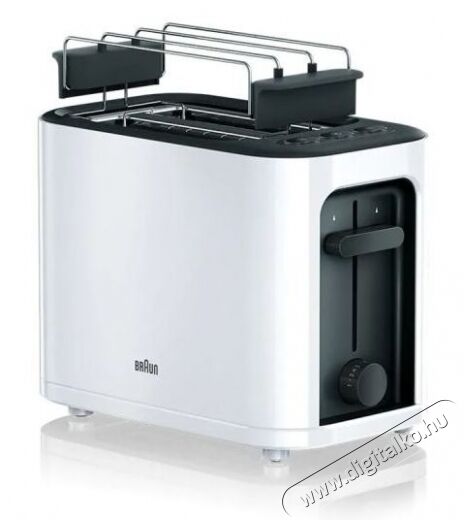BRAUN HT3010WH kenyérpirító - fehér Konyhai termékek - Konyhai kisgép (sütés / főzés / hűtés / ételkészítés) - Kenyérpirító - 353750