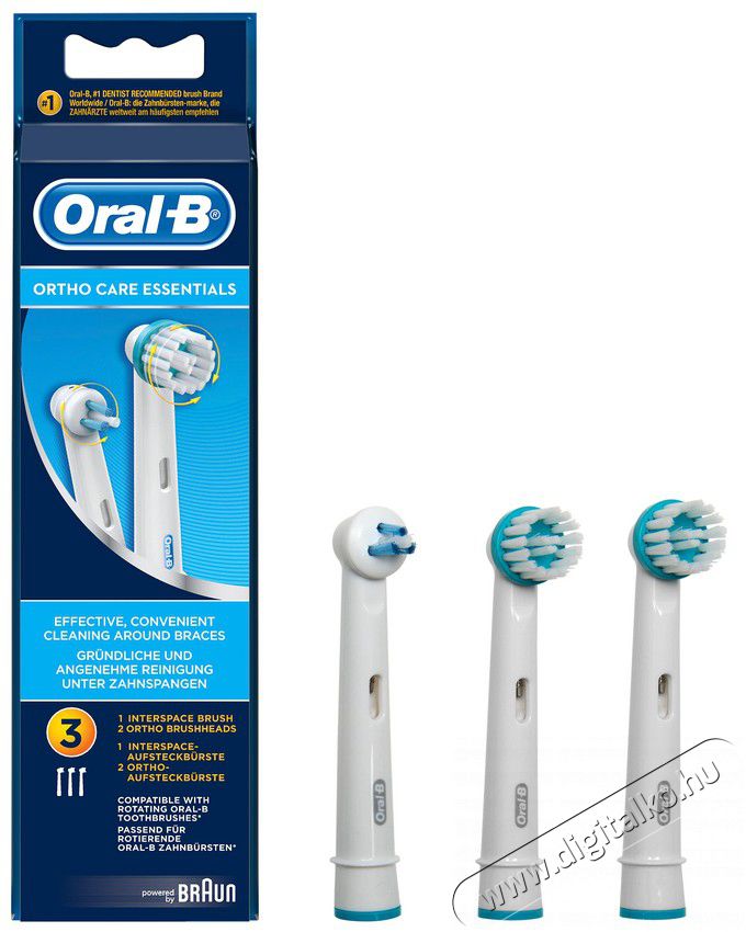 BRAUN Oral-B OD17 3 db Ortho Care pótfej Szépségápolás / Egészség - Száj / fog ápolás - Kiegészítő - 361706