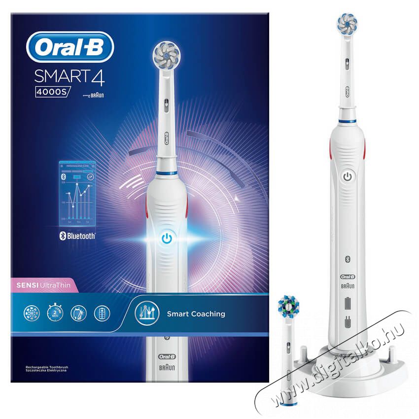 BRAUN Oral-B Smart 4 Sensi elektromos fogkefe Sensi fejjel Szépségápolás / Egészség - Száj / fog ápolás - Elektromos fogkefe - 342712