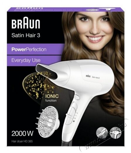 BRAUN HD 385 Satin Hair 3 hajszárító Szépségápolás / Egészség - Hajápolás - Hajszárító - 327100