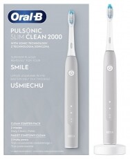 BRAUN Oral-B Pulsonic Slim Clean 2000 elektromos fogkefe - szürke Szépségápolás / Egészség - Száj / fog ápolás - Elektromos fogkefe - 364057