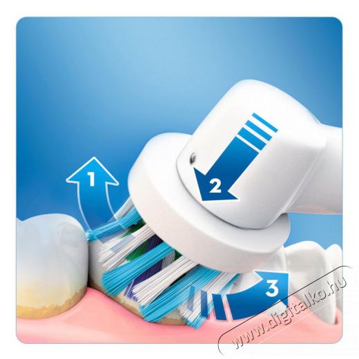 BRAUN Oral-B D100 Vitality fehér elektromos fogkefe Cross Action fejjel Szépségápolás / Egészség - Száj / fog ápolás - Elektromos fogkefe - 342694