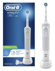 BRAUN Oral-B D100 Vitality fehér elektromos fogkefe Cross Action fejjel Szépségápolás / Egészség - Száj / fog ápolás - Elektromos fogkefe - 342694