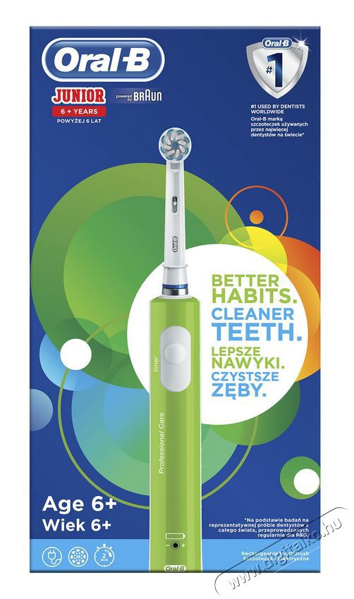 BRAUN Oral-B Pro 400 Junior elektromos fogkefe Sensi fejjel Szépségápolás / Egészség - Száj / fog ápolás - Elektromos fogkefe - 342709
