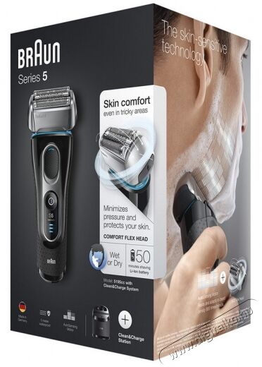 BRAUN 5-5195cc WD férfi borotva Szépségápolás / Egészség - Szőrtelenítő / borotva - Férfi borotva - 335915
