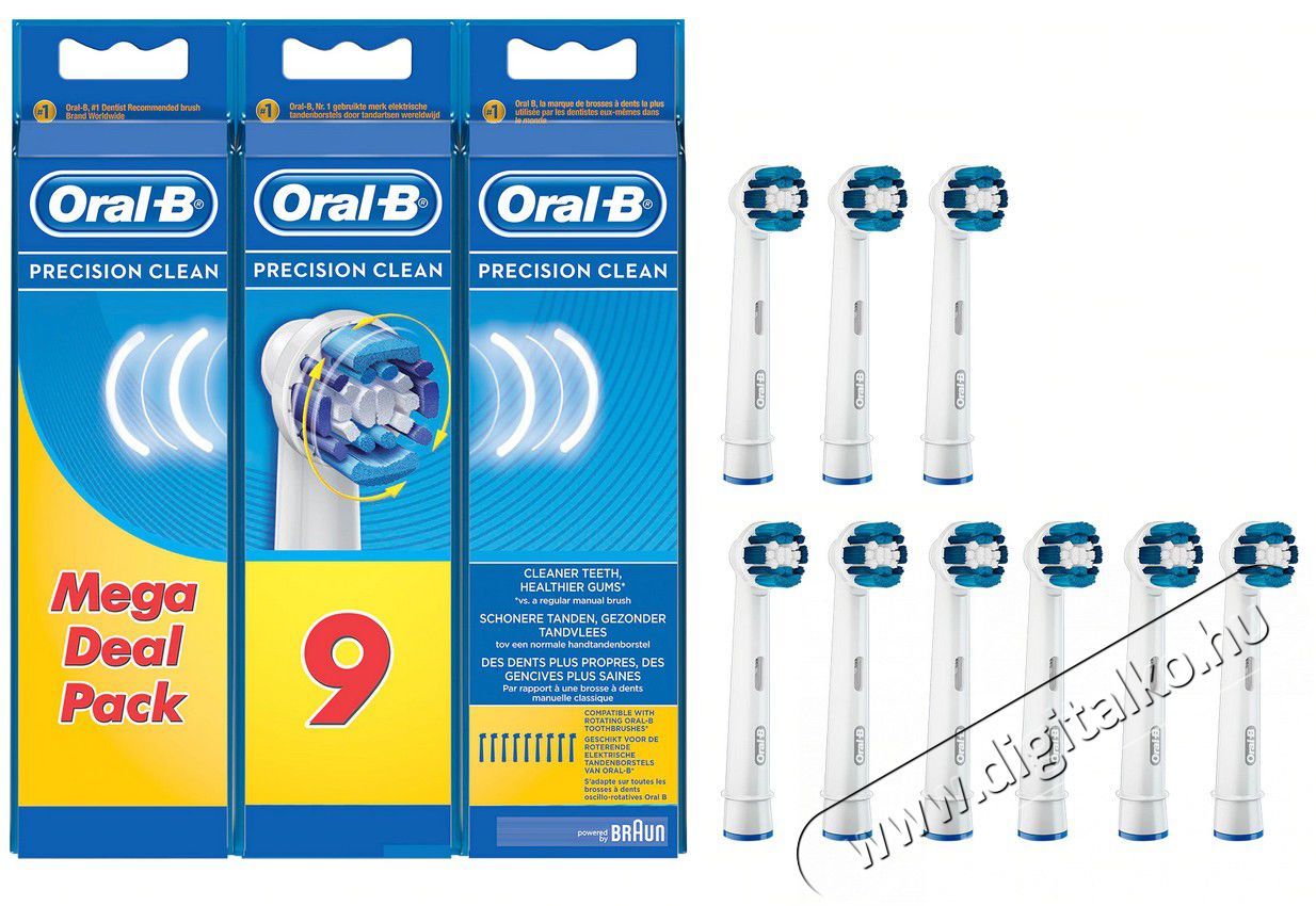 BRAUN Oral-B EB20-9 9 db Precision Clean pótfej Szépségápolás / Egészség - Száj / fog ápolás - Kiegészítő - 361701