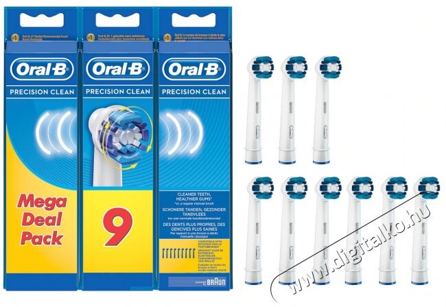 BRAUN Oral-B EB20-9 9 db Precision Clean pótfej Szépségápolás / Egészség - Száj / fog ápolás - Kiegészítő - 361701