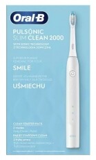 BRAUN Oral-B Pulsonic Slim Clean 2000 elektromos fogkefe - fehér Szépségápolás / Egészség - Száj / fog ápolás - Elektromos fogkefe - 364055