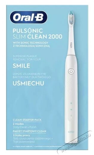 BRAUN Oral-B Pulsonic Slim Clean 2000 elektromos fogkefe - fehér Szépségápolás / Egészség - Száj / fog ápolás - Elektromos fogkefe - 364055