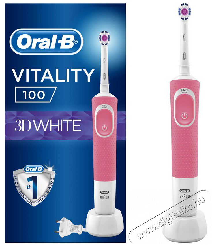 BRAUN Oral-B D100 Vitality pink 3DW fejjel elektromos fogkefe Szépségápolás / Egészség - Száj / fog ápolás - Elektromos fogkefe - 361698