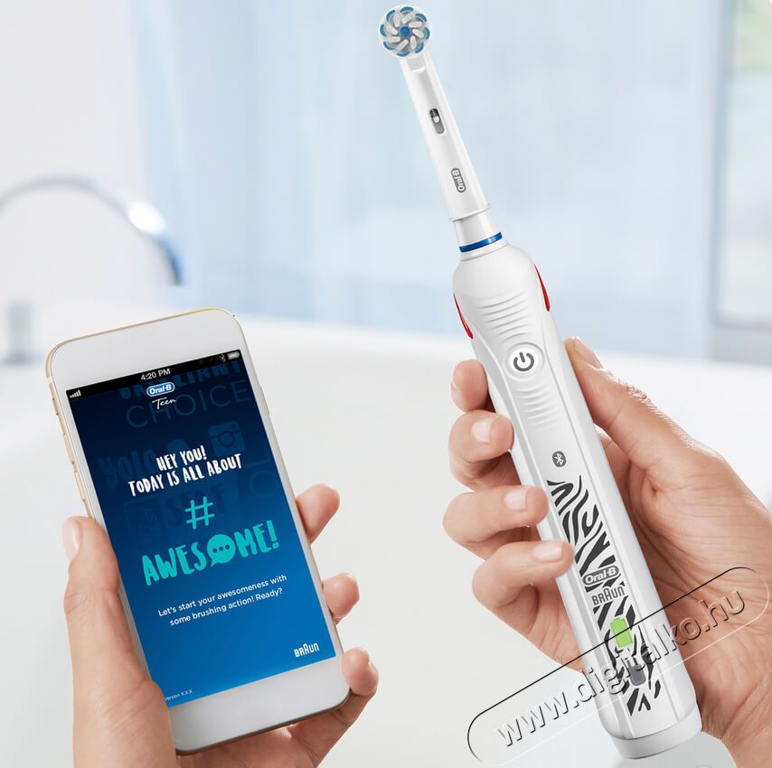 BRAUN Oral-B Smart 4 Teen elektromos fogkefe Sensi fejjel Szépségápolás / Egészség - Száj / fog ápolás - Elektromos fogkefe - 342713