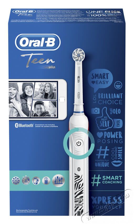BRAUN Oral-B Smart 4 Teen elektromos fogkefe Sensi fejjel Szépségápolás / Egészség - Száj / fog ápolás - Elektromos fogkefe - 342713