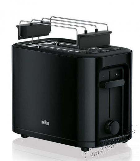 BRAUN HT3010BK kenyérpirító - fekete Konyhai termékek - Konyhai kisgép (sütés / főzés / hűtés / ételkészítés) - Kenyérpirító - 353749