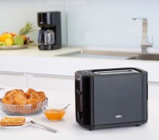 BRAUN HT3010BK kenyérpirító - fekete Konyhai termékek - Konyhai kisgép (sütés / főzés / hűtés / ételkészítés) - Kenyérpirító - 353749