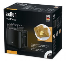BRAUN HT3010BK kenyérpirító - fekete Konyhai termékek - Konyhai kisgép (sütés / főzés / hűtés / ételkészítés) - Kenyérpirító - 353749