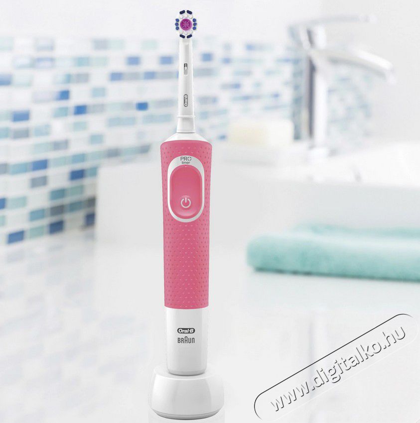 BRAUN Oral-B D100 Vitality pink 3DW fejjel elektromos fogkefe Szépségápolás / Egészség - Száj / fog ápolás - Elektromos fogkefe - 361698