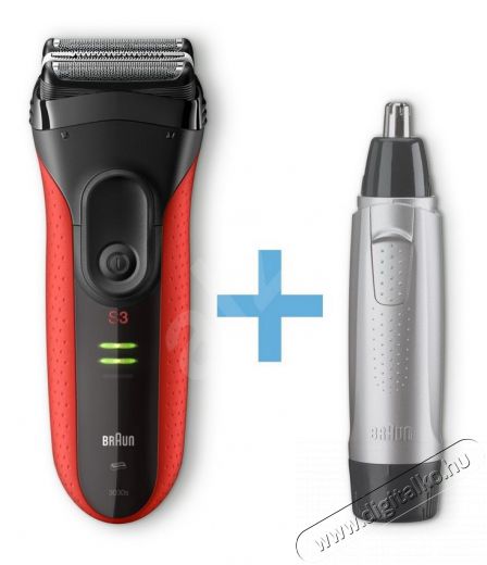 BRAUN 3030S+EN10 Series 3 borotva+orrszőrnyíró Szépségápolás / Egészség - Szőrtelenítő / borotva - Orr- és fülszőrzet nyíró - 343015