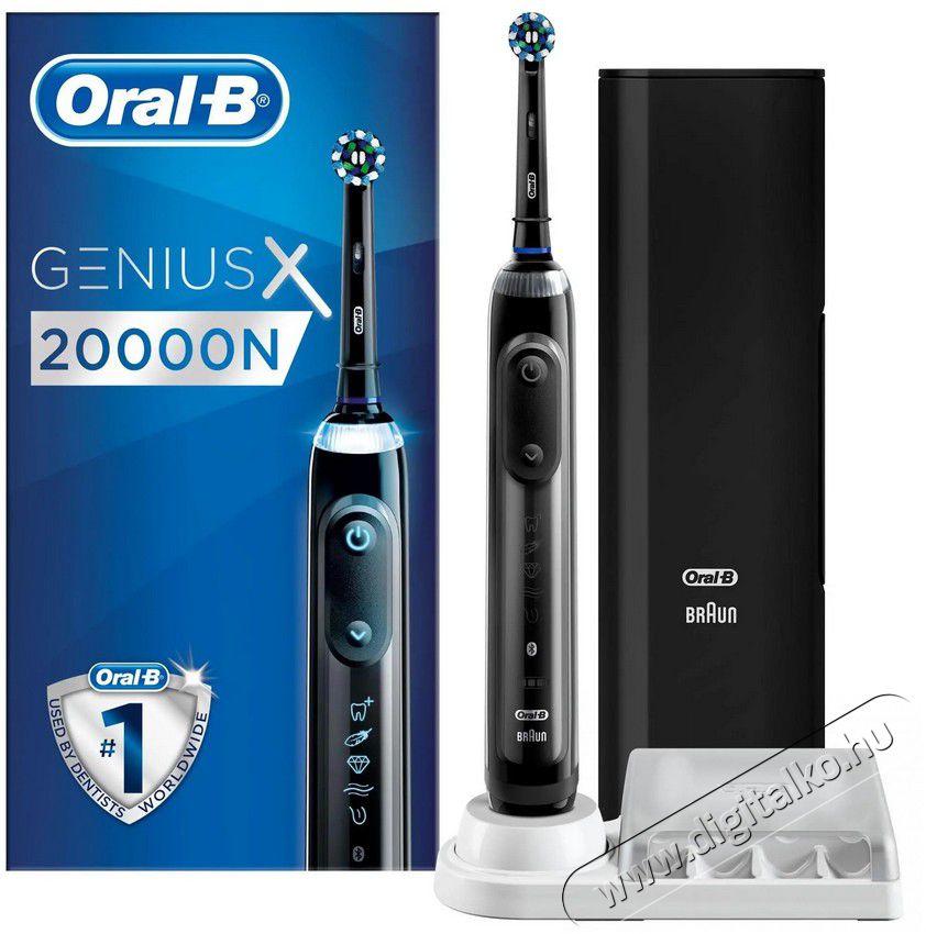 BRAUN Oral-B Genius X CA fejjel premium elektromos fogkefe - szürke + pótfej tartóval Szépségápolás / Egészség - Száj / fog ápolás - Elektromos fogkefe - 361705
