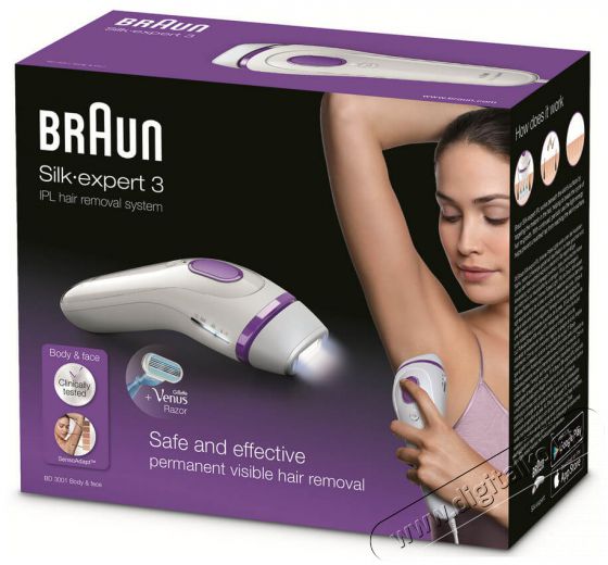 BRAUN SILK-EXPERT IPL BD3001 villanófényes szőrtelenítő Szépségápolás / Egészség - Szőrtelenítő / borotva - Tartós szőrtelenítő - 319412