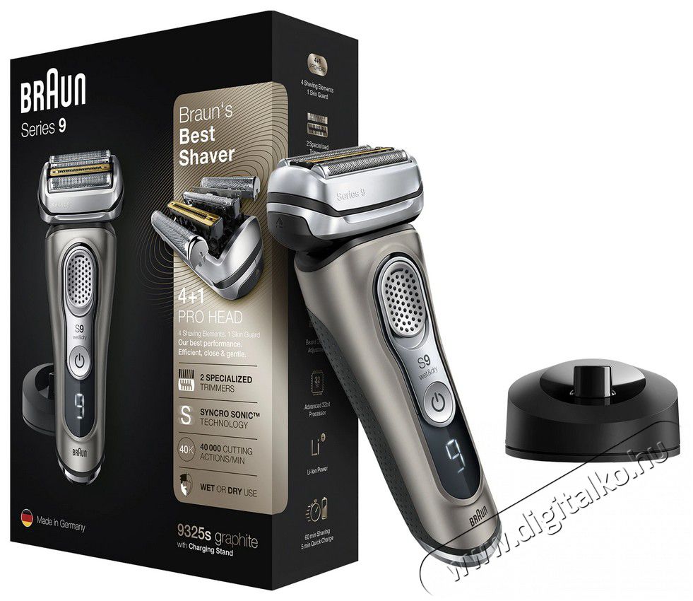 BRAUN Series 9 9325S Wet&Dry BOROTVA Sz&eacute;ps&eacute;g&aacute;pol&aacute;s / Eg&eacute;szs&eacute;g - Szőrtelen&iacute;tő / borotva - F&eacute;rfi borotva - 371426