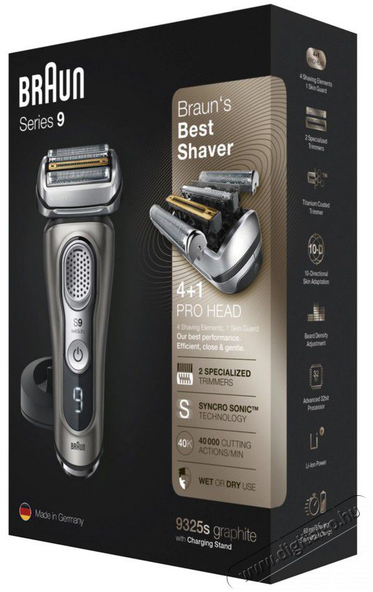 BRAUN Series 9 9325S Wet&Dry BOROTVA Sz&eacute;ps&eacute;g&aacute;pol&aacute;s / Eg&eacute;szs&eacute;g - Szőrtelen&iacute;tő / borotva - F&eacute;rfi borotva - 371426