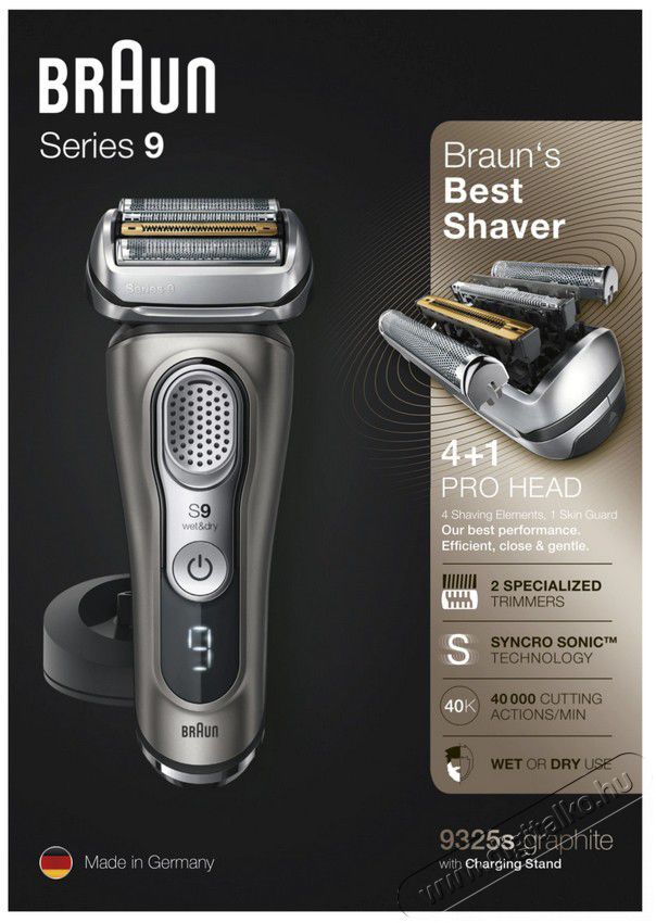 BRAUN Series 9 9325S Wet&Dry BOROTVA Sz&eacute;ps&eacute;g&aacute;pol&aacute;s / Eg&eacute;szs&eacute;g - Szőrtelen&iacute;tő / borotva - F&eacute;rfi borotva - 371426