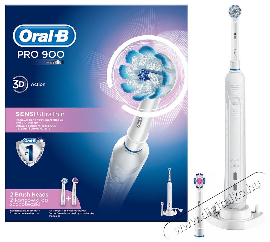 BRAUN Oral-B Pro 900 SENSI UltraThin elektromos fogkefe Szépségápolás / Egészség - Száj / fog ápolás - Elektromos fogkefe - 370496