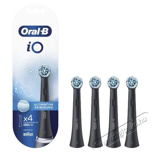 BRAUN Oral-B iO Ultimate Clean elektromos fogkefefej 4db - fekete Szépségápolás / Egészség - Száj / fog ápolás - Kiegészítő - 372256