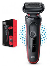BRAUN 51-R1000S Fekete-piros akkumulátoros férfi borotva Szépségápolás / Egészség - Szőrtelenítő / borotva - Férfi borotva - 398665