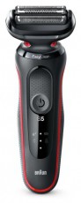 BRAUN 51-R1000S Fekete-piros akkumulátoros férfi borotva Szépségápolás / Egészség - Szőrtelenítő / borotva - Férfi borotva - 398665