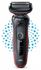 BRAUN 51-R1000S Fekete-piros akkumulátoros férfi borotva Szépségápolás / Egészség - Szőrtelenítő / borotva - Férfi borotva - 398665