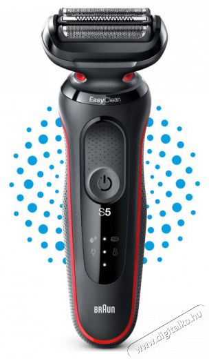 BRAUN 51-R1000S Fekete-piros akkumulátoros férfi borotva Szépségápolás / Egészség - Szőrtelenítő / borotva - Férfi borotva - 398665